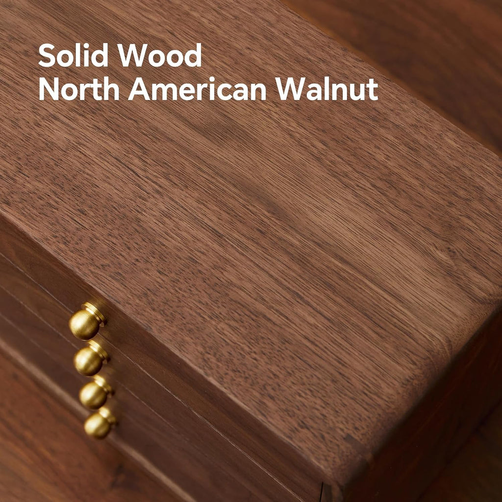 Elegant Wooden Jewelry Box with 4 Drawers for Men and Women - Perfect Storage Solution