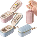Set of 2 Mini Velvet Travel Jewelry Cases with Keychain – Perfect Organizer for On-the-Go Glam!