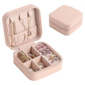 Chic Mini Travel Jewelry Box – Stylish Leather Organizer for Earrings, Rings, and Necklaces – Perfect Gift for Women and Girls