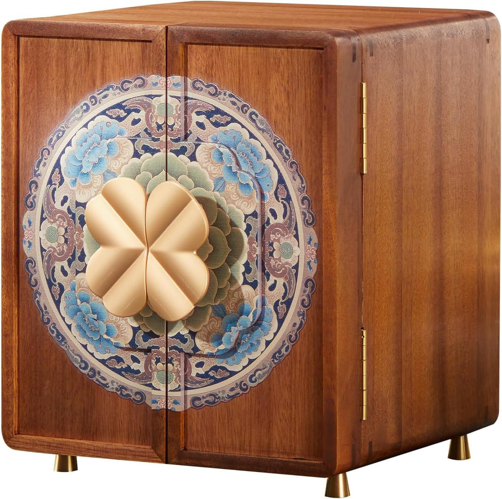 Elegant Large Walnut Wood Jewelry Box - Perfect Organizer for Women and Girls