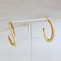 Pearl and Gold Blended Hoop Earring