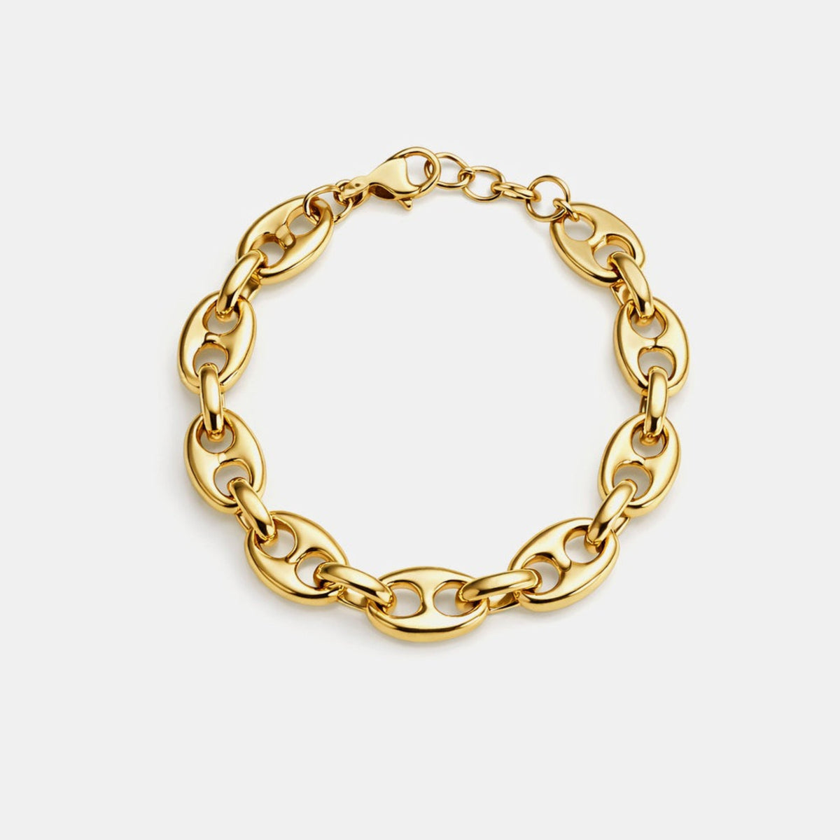 Equestrian Twist Link Bracelet – Horsebit-Inspired Gold Design