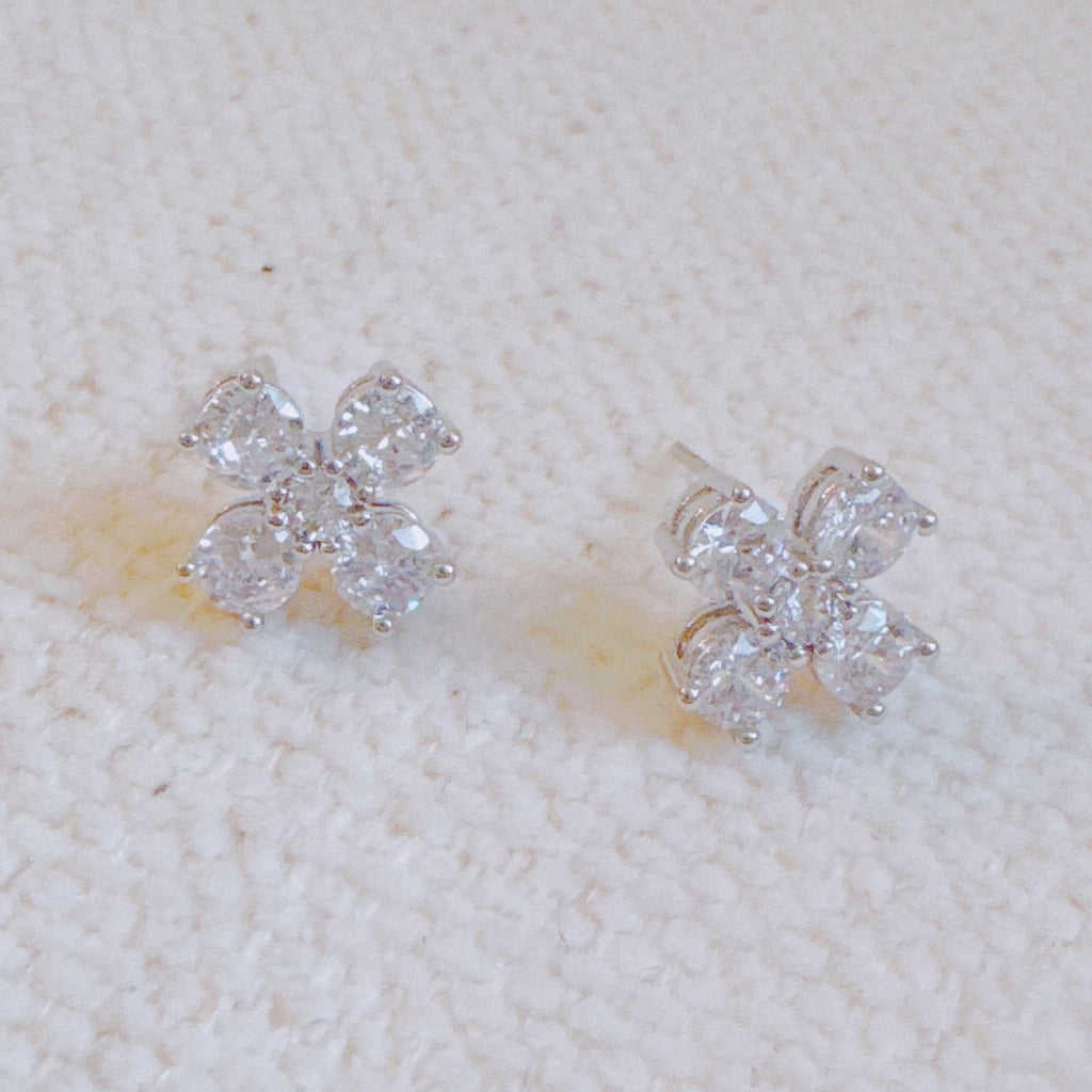 Radiant Sparkle Mini Cross Stud Earrings