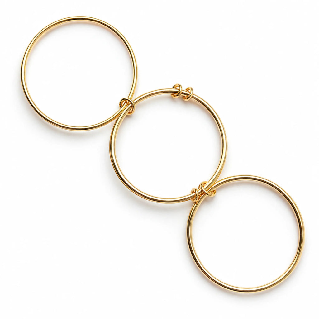 Modern Knot Accent Bangles – Minimal Stack Set