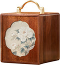 Elegant Walnut Wooden Jewelry Box - 4-Tier Organizer with Handle for Rings & Necklaces