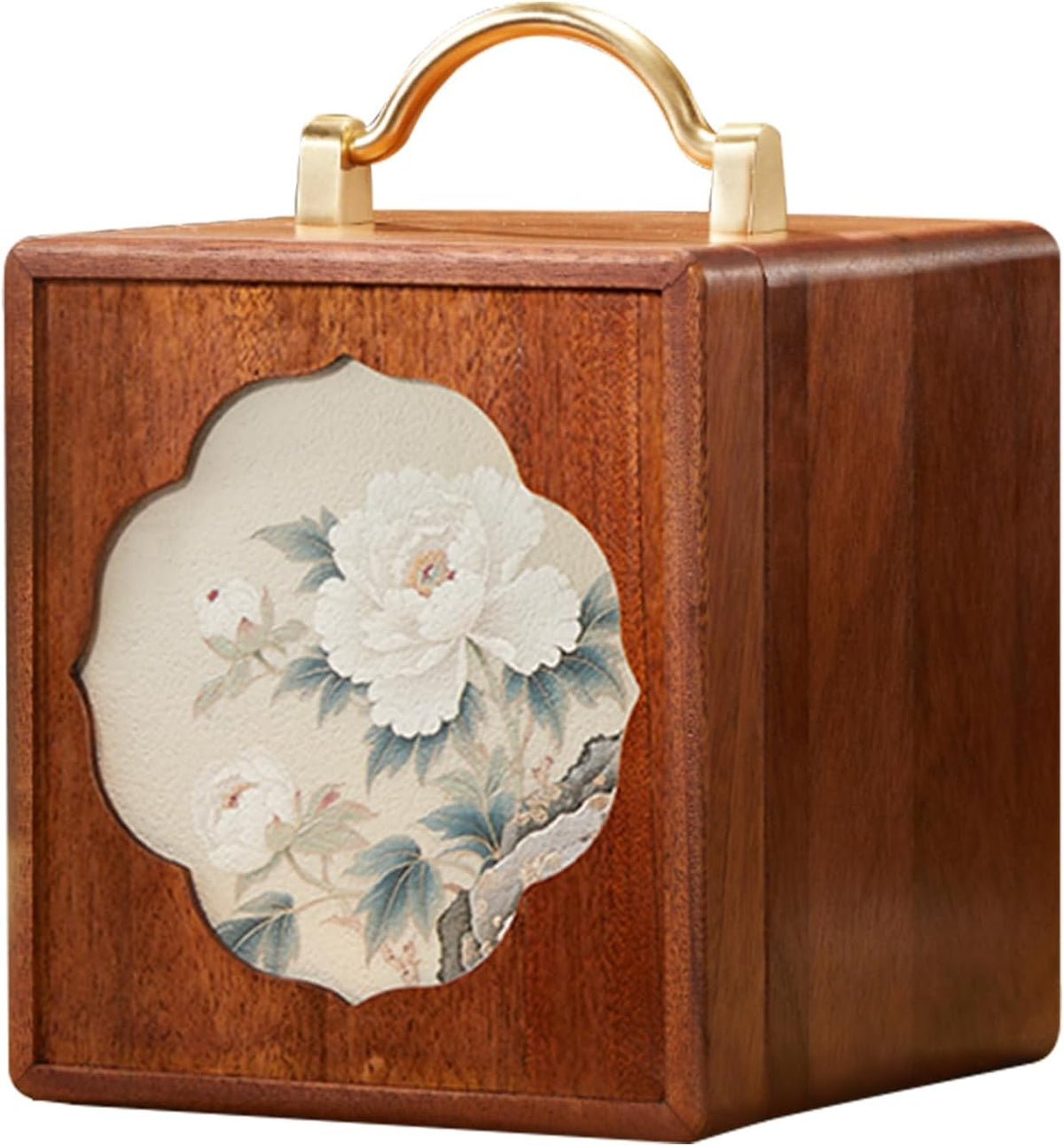 Elegant Walnut Wooden Jewelry Box - 4-Tier Organizer with Handle for Rings & Necklaces