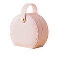 Chic Pink PU Leather Travel Jewelry Box - Portable Organizer with Compartments