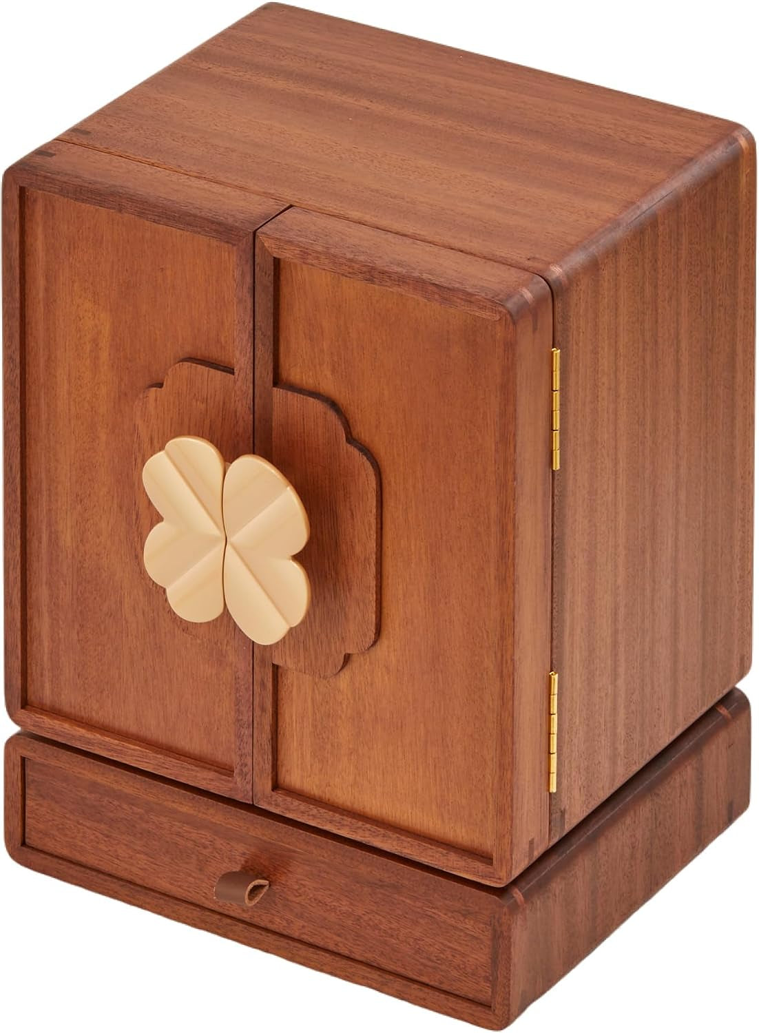 Elegant Walnut Wood Jewelry Box - Large Organizer for Women and Girls